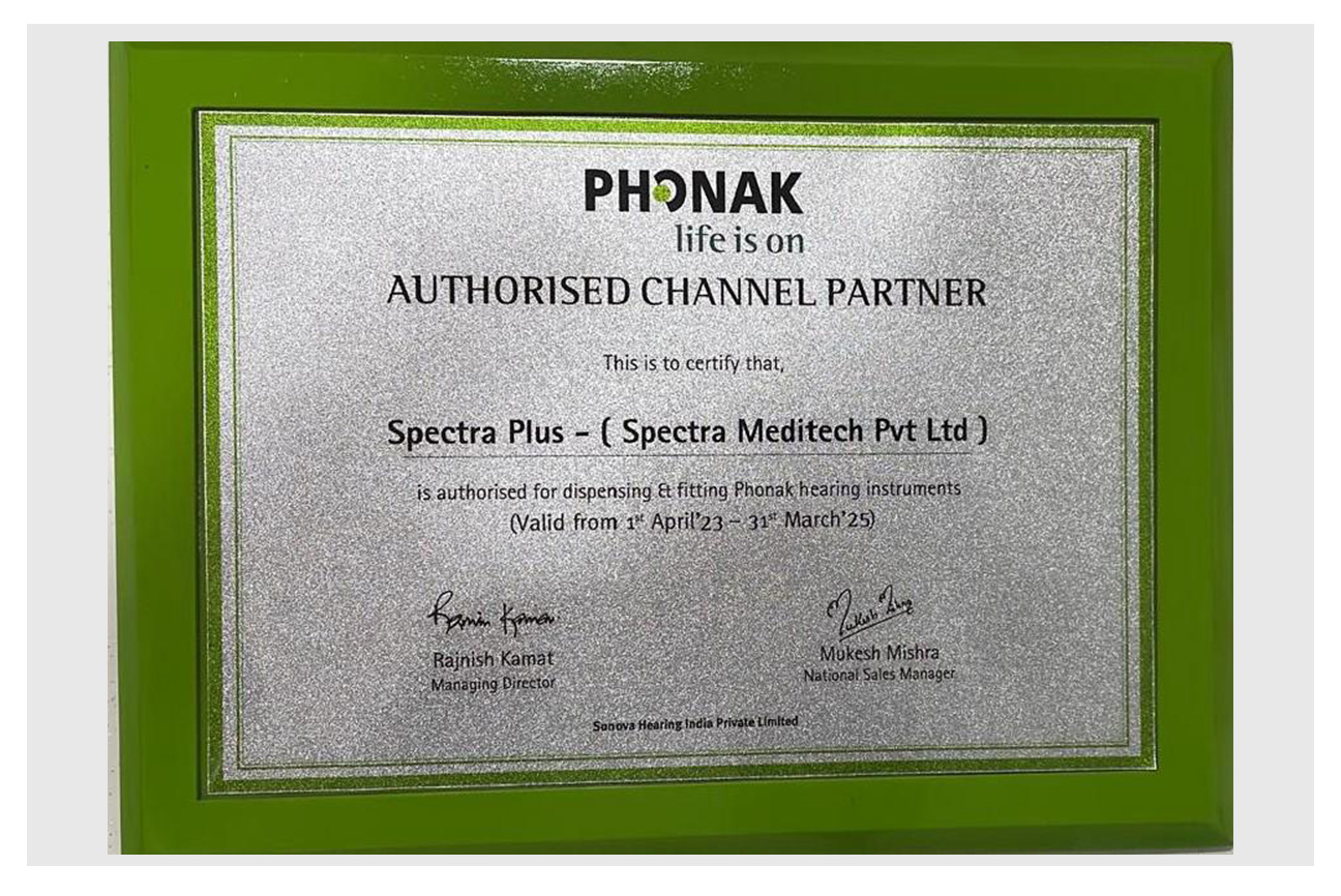 Spectra Plus certificate 1